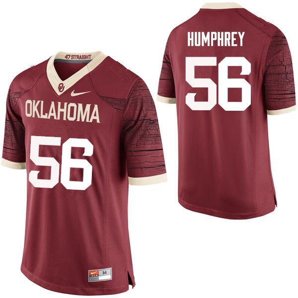 Oklahoma Sooners #56 Creed Humphrey College Football Jerseys Limited-Crimson